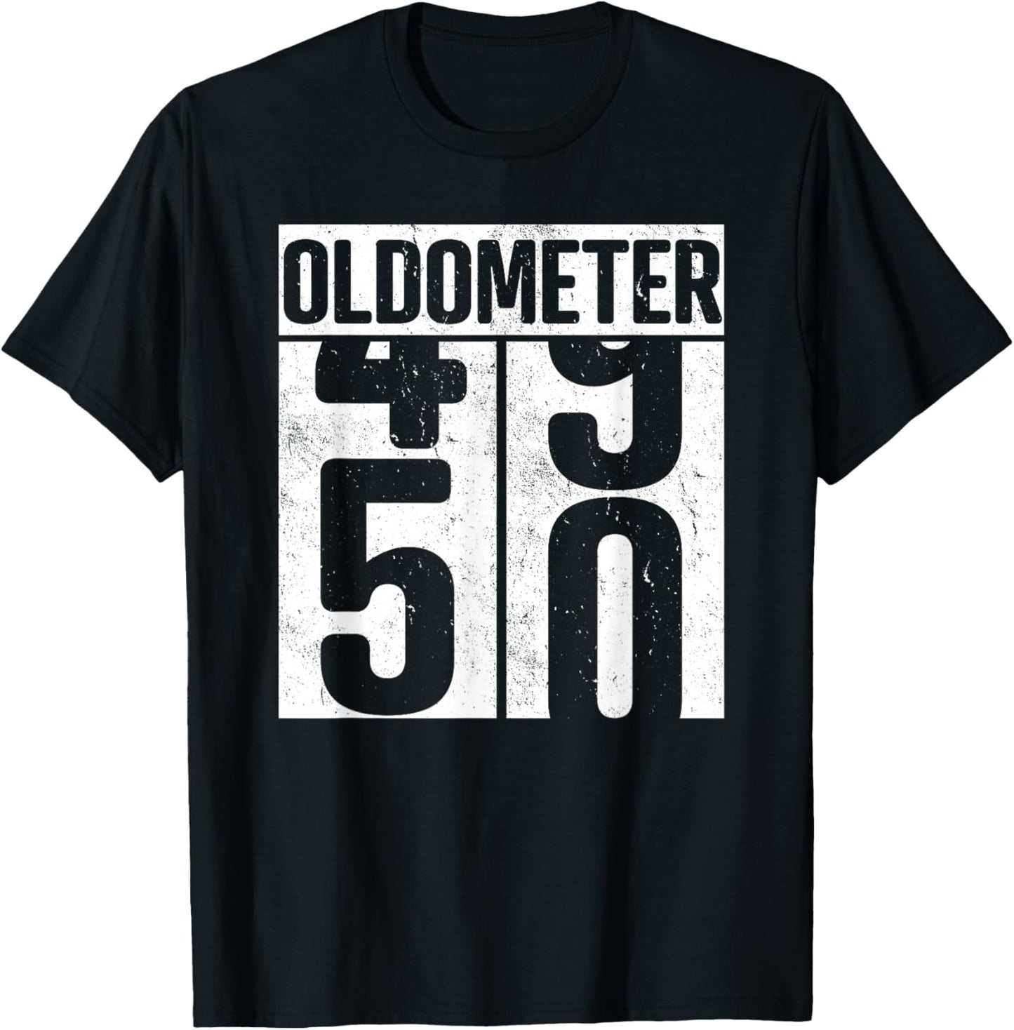 Oldometer 50-50th Birthday Oldometer T-Shirt - T-Shirt | Black