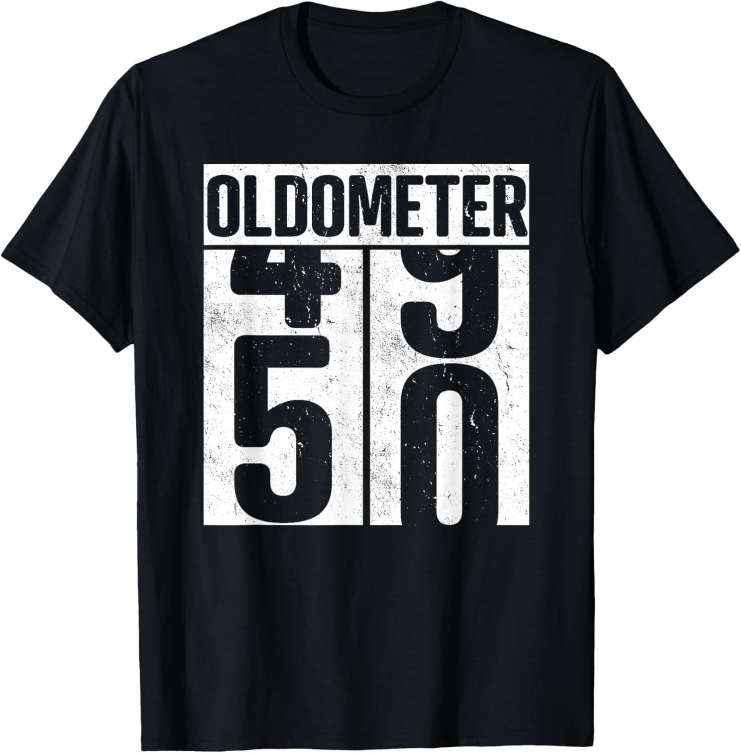 Oldometer 50-50th Birthday Oldometer T-Shirt - T-Shirt | Black