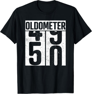 Oldometer 50-50th Birthday Oldometer T-Shirt - T-Shirt | Black