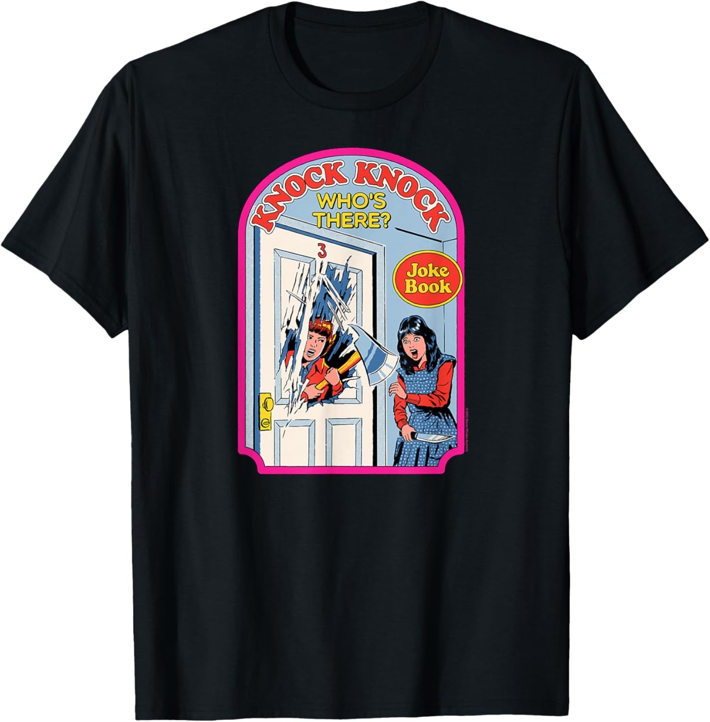 Steven Rhodes Shining Knock Knock Joke Book Retro Dark Humor T-Shirt - T-Shirt | Black