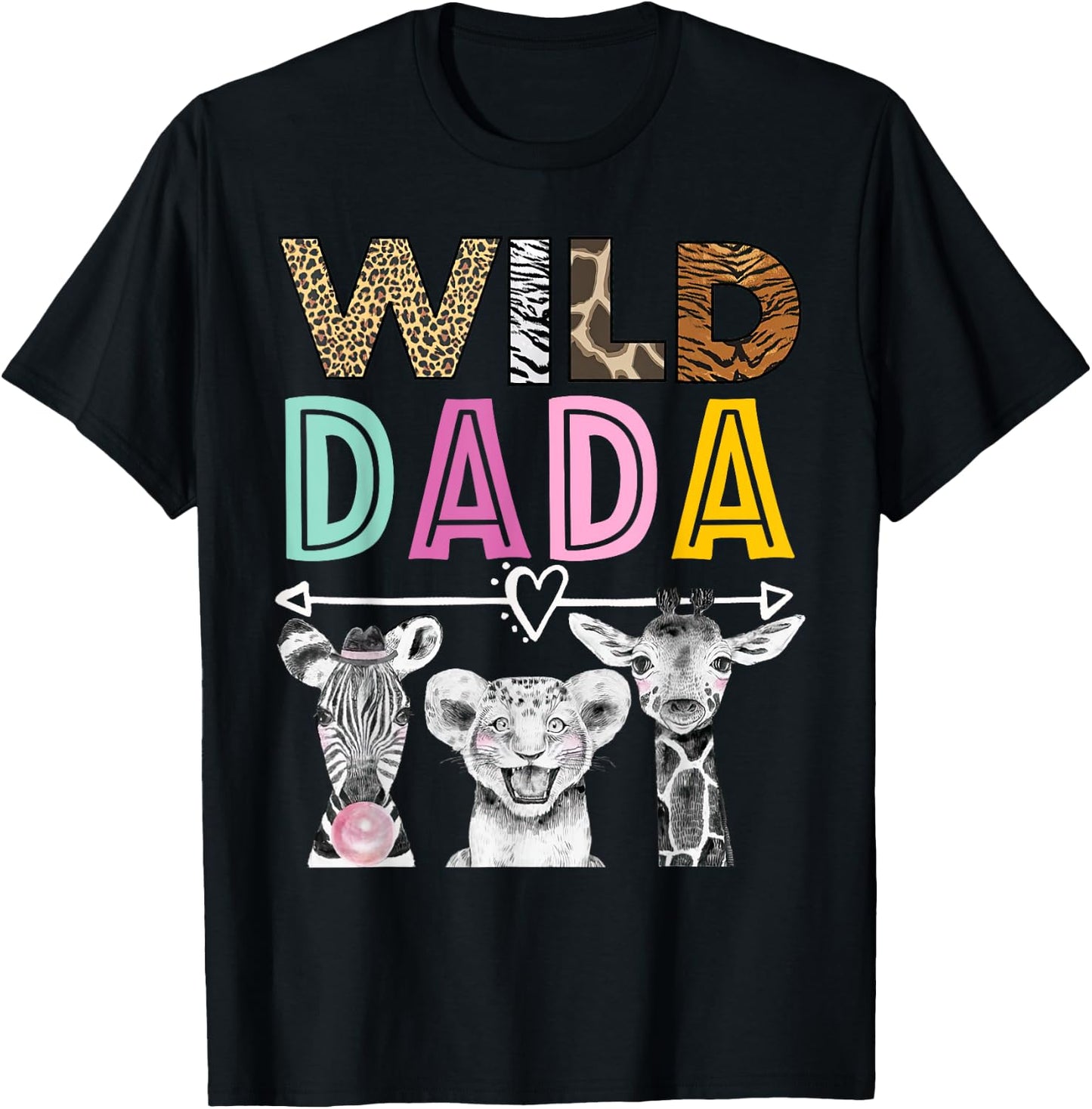 Wild Dada Zoo Theme Birthday Safari Jungle Matching Party T-Shirt - T-Shirt | Black