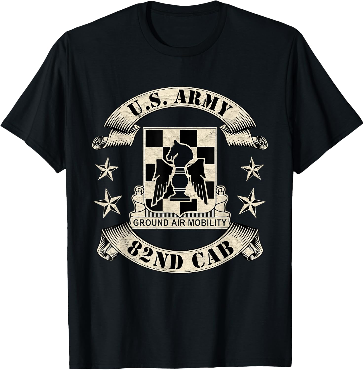 Us Army 82nd Combat Aviation Brigade 82nd CAB Fort Bragg T-Shirt - T-Shirt | Black