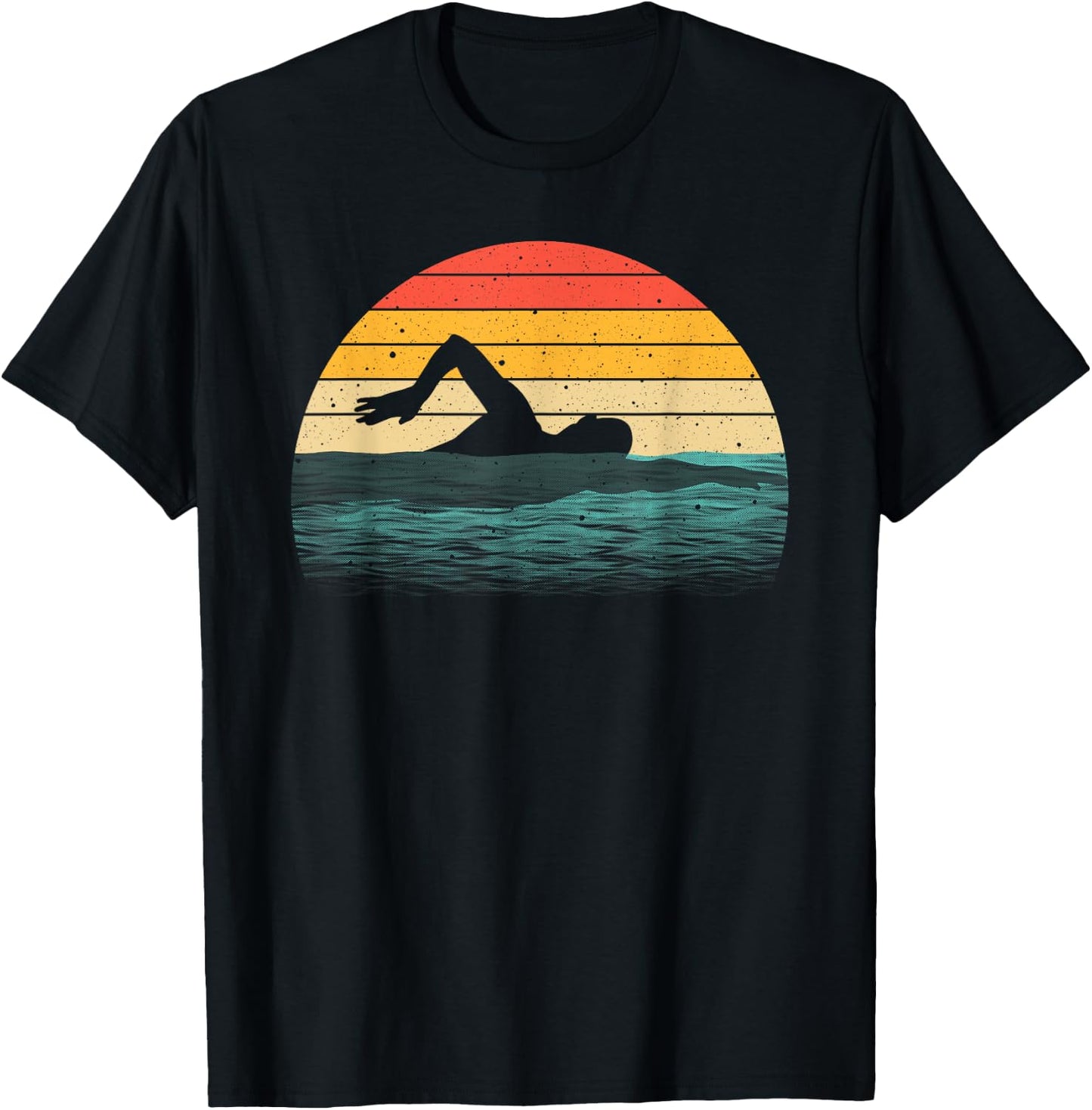Funny Swimming Art Women Swim Coach Rescue Swimmer T-Shirt - T-Shirt | Black