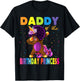 Unicorn Birthday Girl Gifts Store Dabbing Unicorn Afro Daddy of the Birthday Princess T-Shirt - T-Shirt | Black