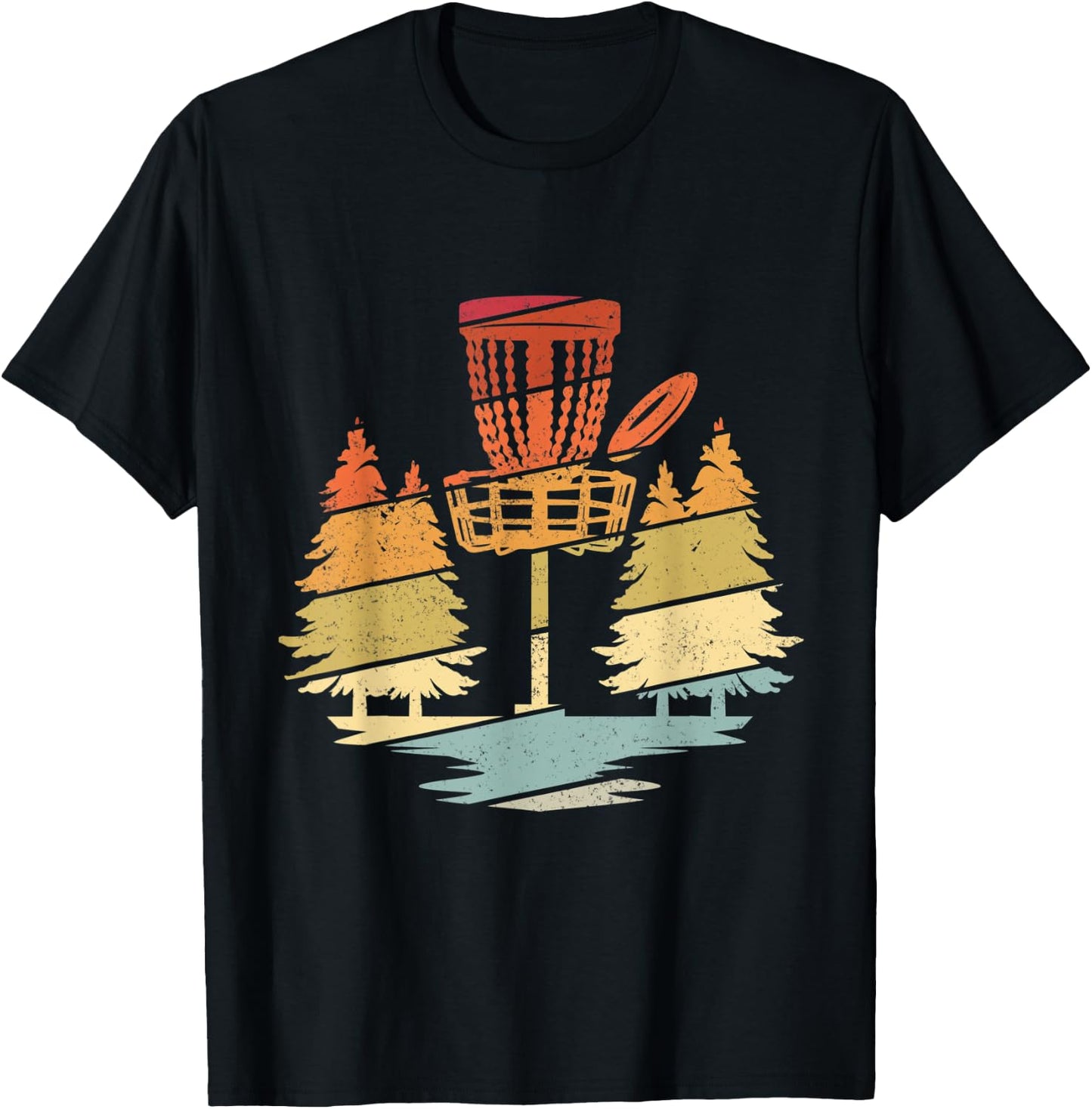 Disc Golf Vintage Disc Golf Sport Frisbee Fans Gift Golfer T-Shirt - T-Shirt | Black