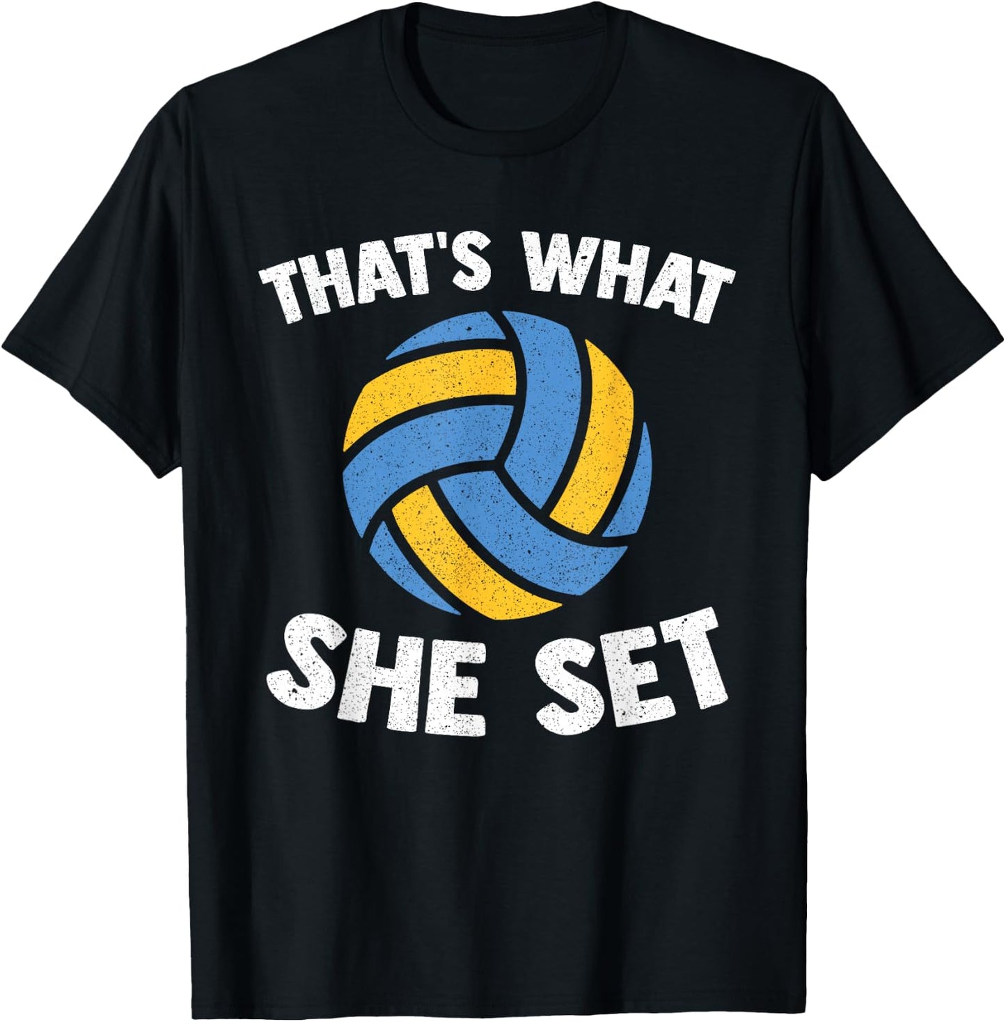 That's What She Set - Funny Beach Volleyball T-Shirt - T-Shirt | Black