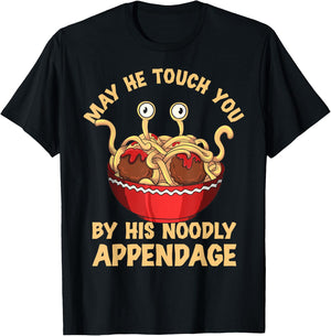 Flying Spaghetti Monster Pastafari Noodly Appendage T-Shirt - T-Shirt | Black
