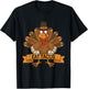 Turkey Eat Taco Adult Vegan Kids Funny Thanksgiving T-Shirt - T-Shirt | Black