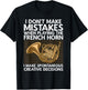 Funny French Horn Art Women Hornist Instrument Lover T-Shirt - T-Shirt | Black