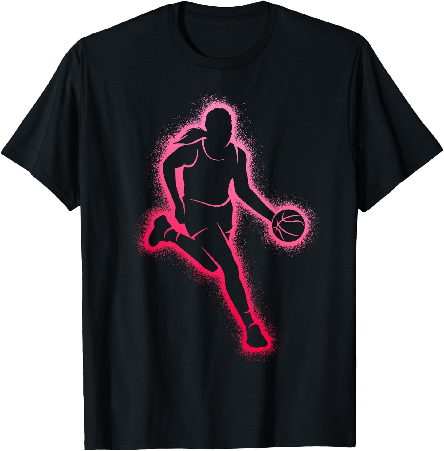 Basketball Player Girl Women Basketball Girls T-Shirt - T-Shirt | Black