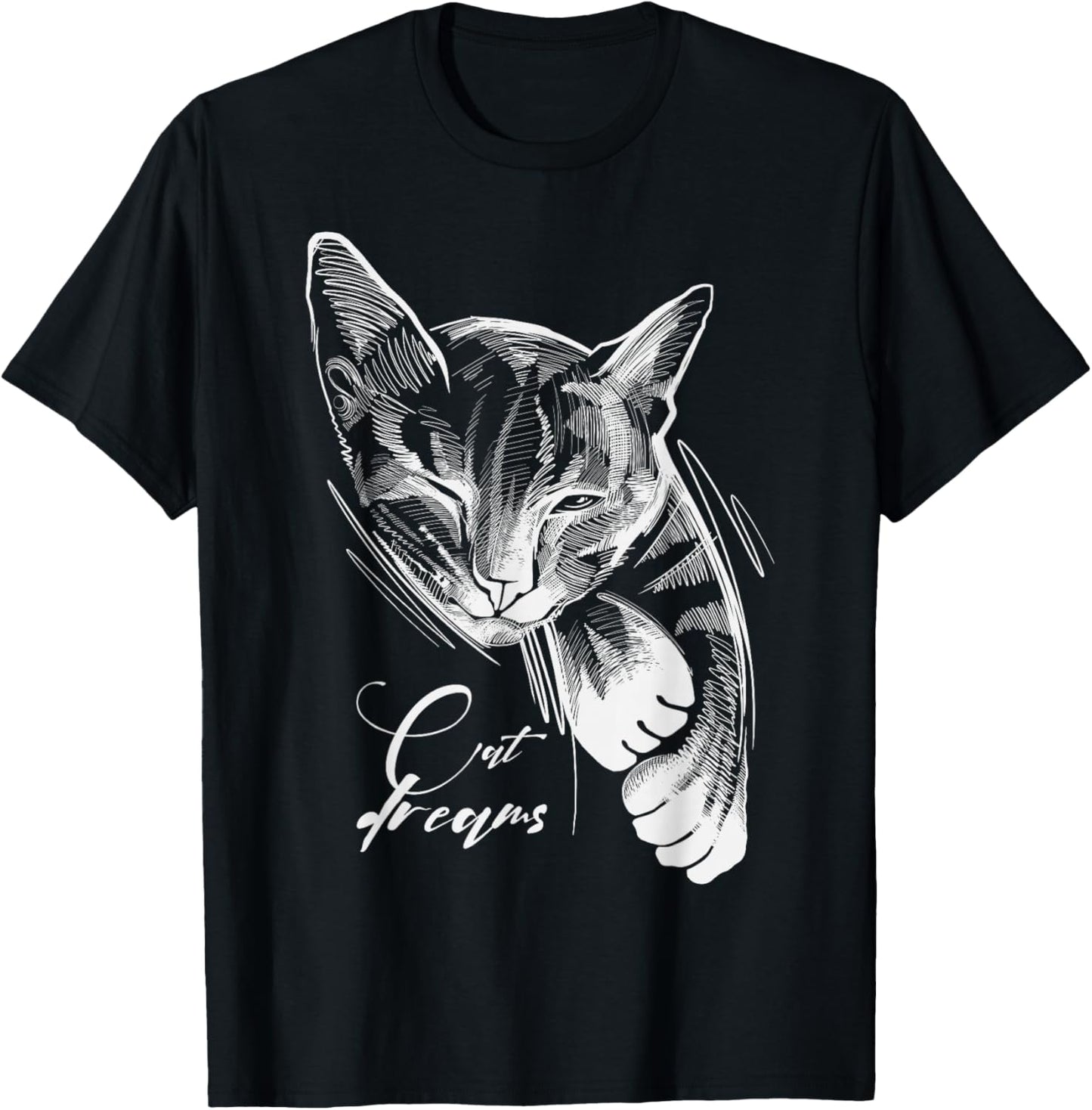 Sleeping Cat Dreams T-Shirt - T-Shirt | Black