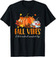 Fall Vibes & That Medical Assistant Life Leopard Pumpkin T-Shirt - T-Shirt | Black