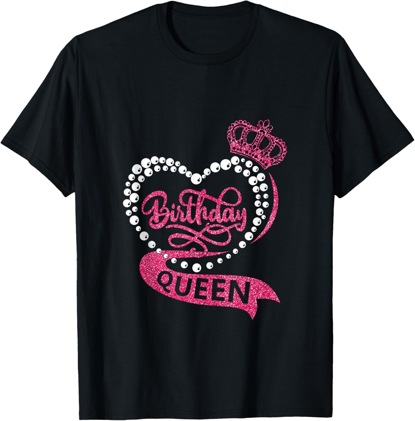 Birthday Queen Squad It's My Birthday Girls Women Matching T-Shirt - T-Shirt | Black