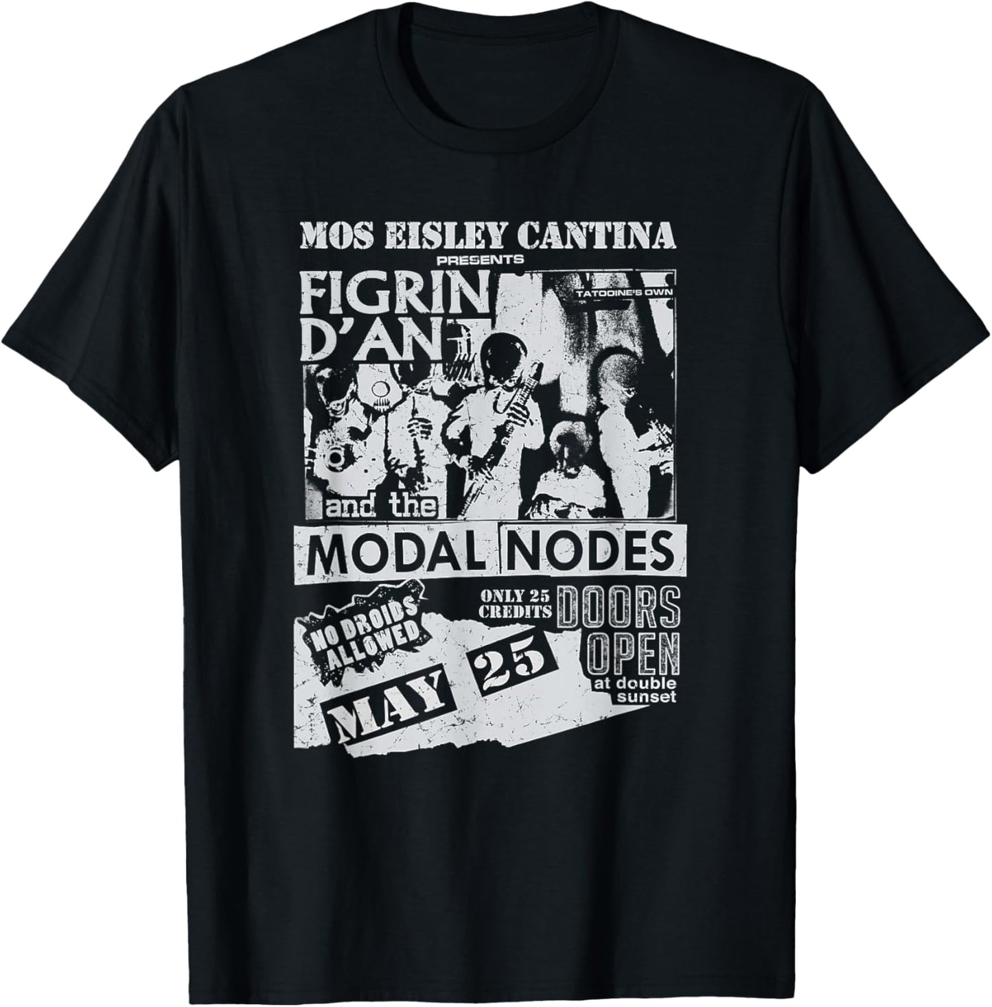 Star Wars Mos Eisley Cantina Concert Poster T-Shirt - T-Shirt | Black