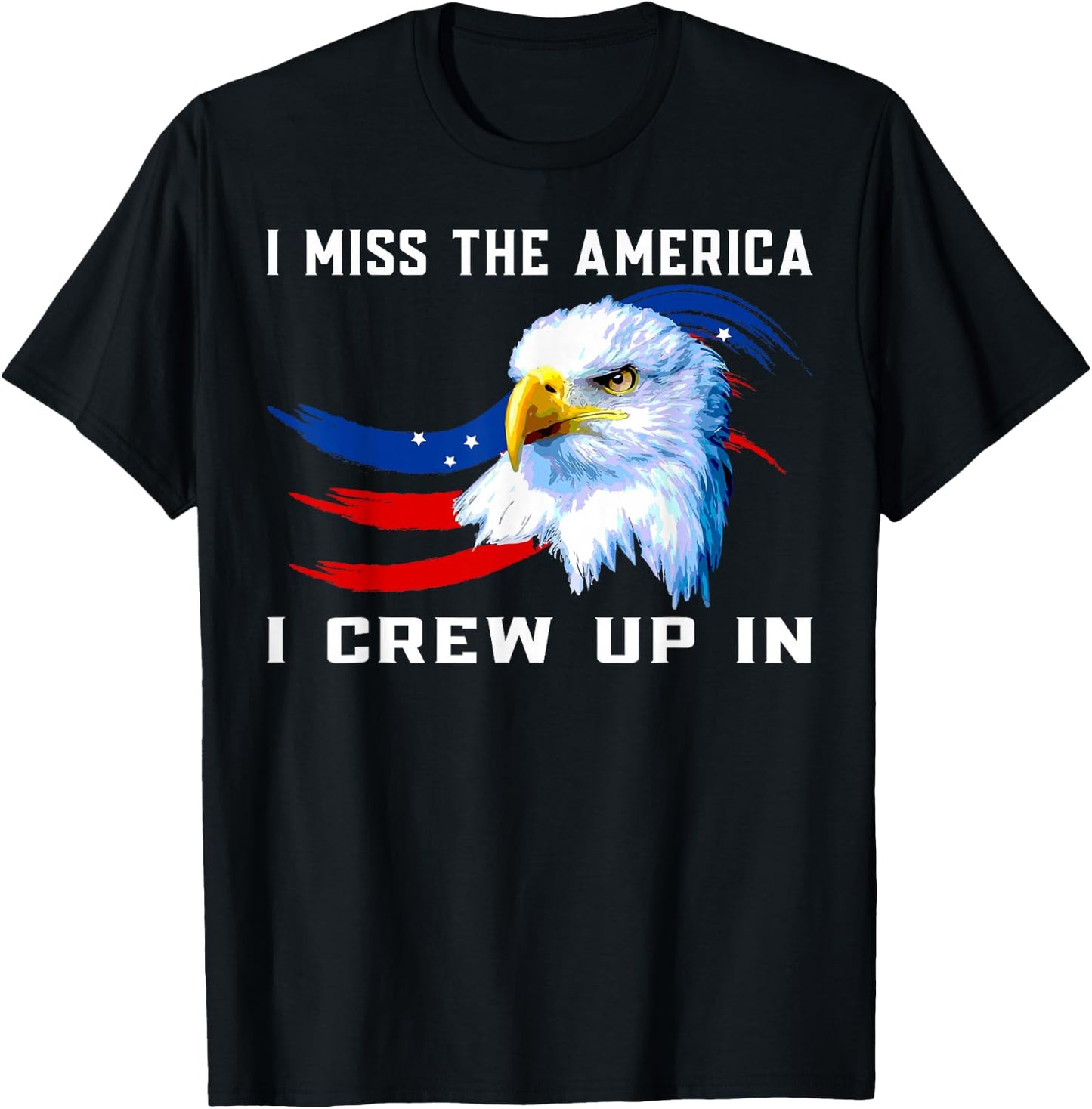 American flag and eagle, I miss the America I grown up in Men T-Shirt - T-Shirt | Black