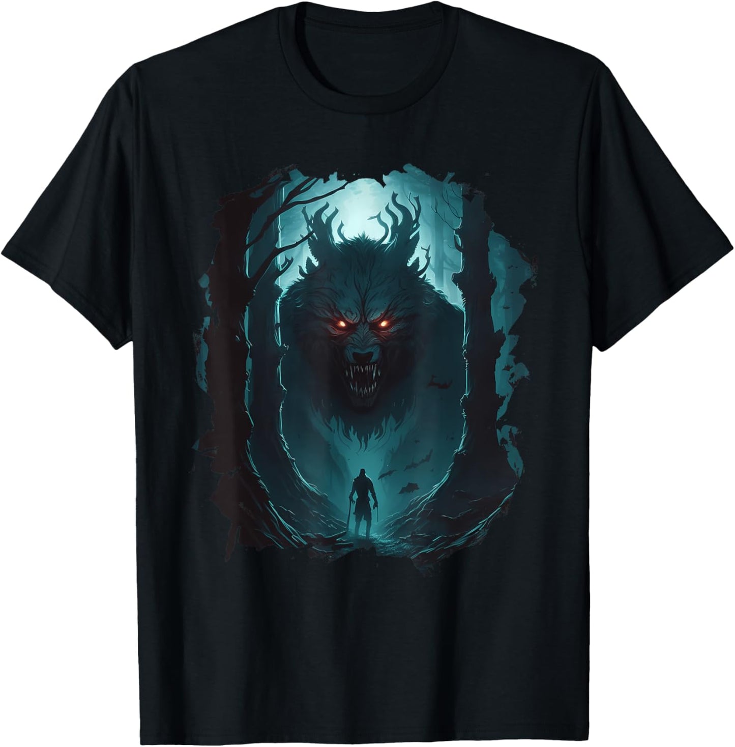Shadowhunters in the darkest forest a legend wolf T-Shirt - T-Shirt | Black