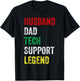 Husband Dad Tech Support Legend Funny Computer IT Guy T-Shirt - T-Shirt | Black