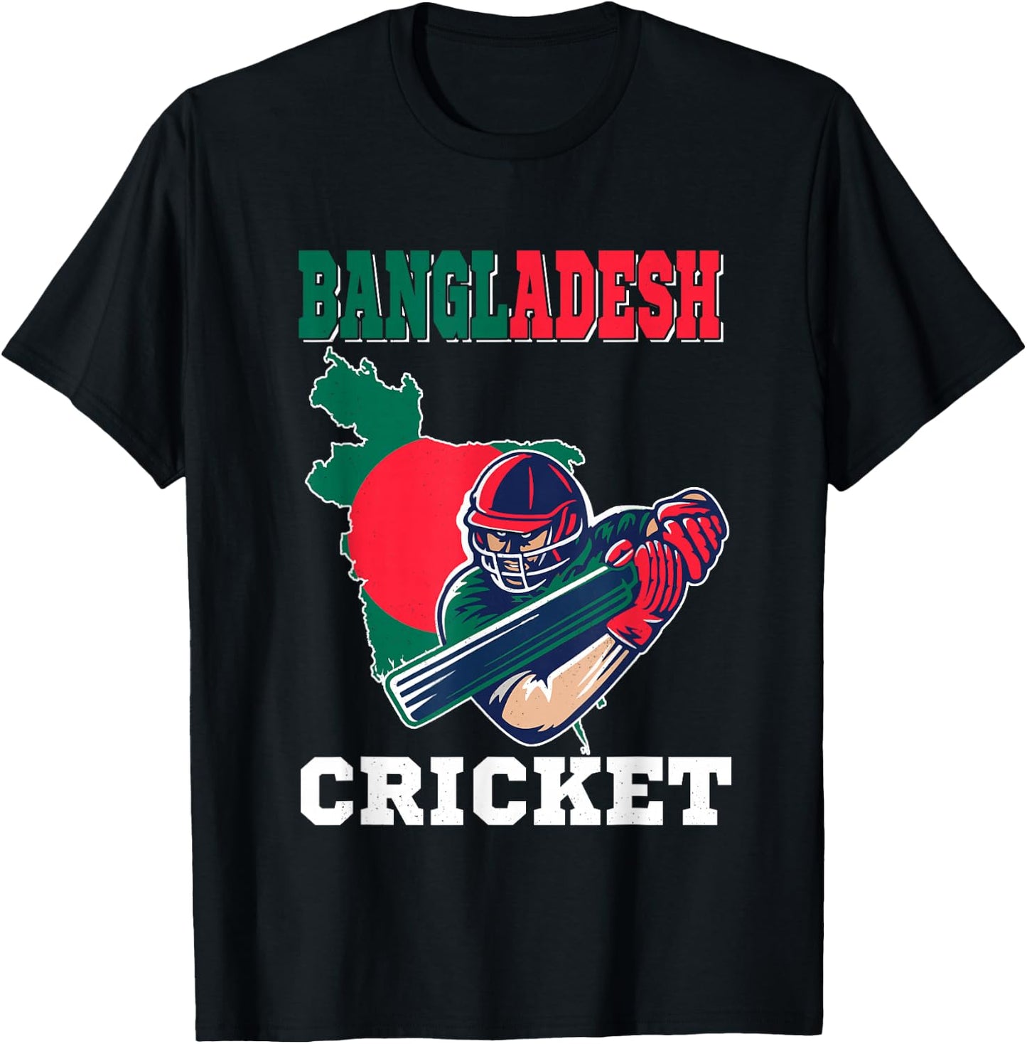 Bangladesh Cricket Player Flag Jersey Bangladeshi Sports T-Shirt - T-Shirt | Black