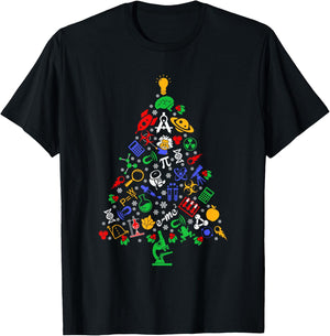 Physics Chemistry Men Women Kids Ugly Science Christmas T-Shirt - T-Shirt | Black