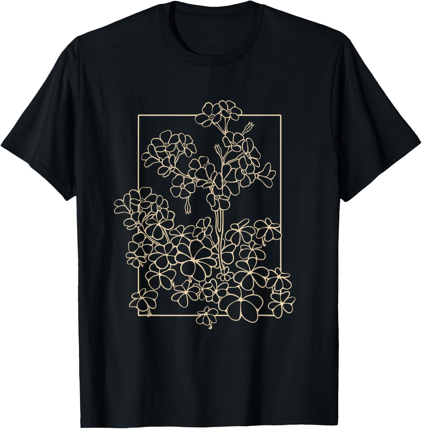 Clover Flower Wildflower Wood Sorrel has Blossoms T-Shirt - T-Shirt | Black