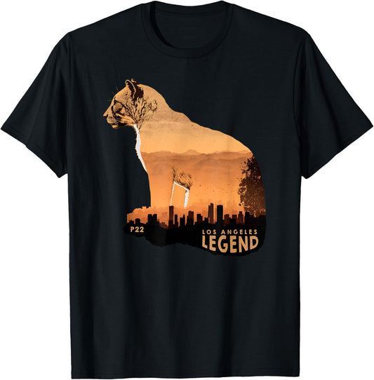 P 22 Mountain Lion Los Angeles Legend California Cougar P-22 T-Shirt - T-Shirt | Black