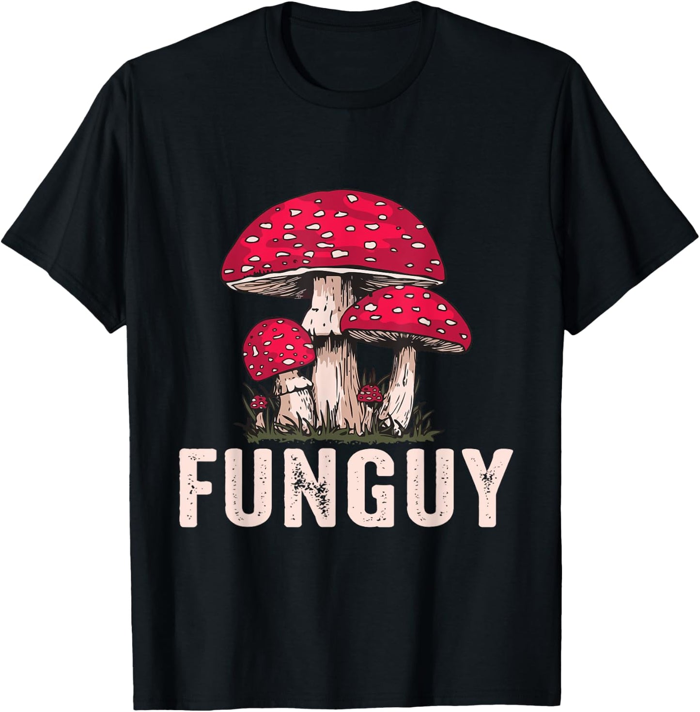Fun Guy Funny Mushroom T-Shirt - T-Shirt | Black