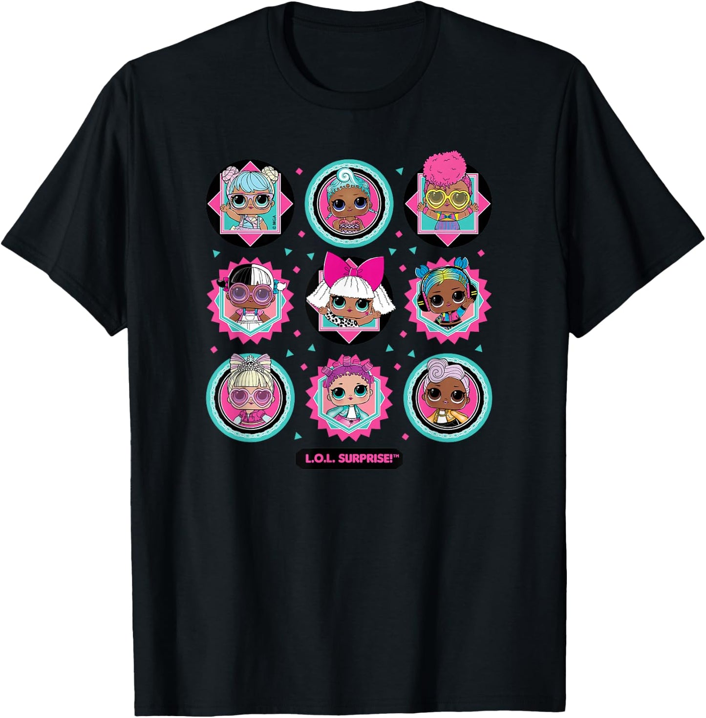 LOL Surprise! - LOL Surprise Character Grid T-Shirt - T-Shirt | Black