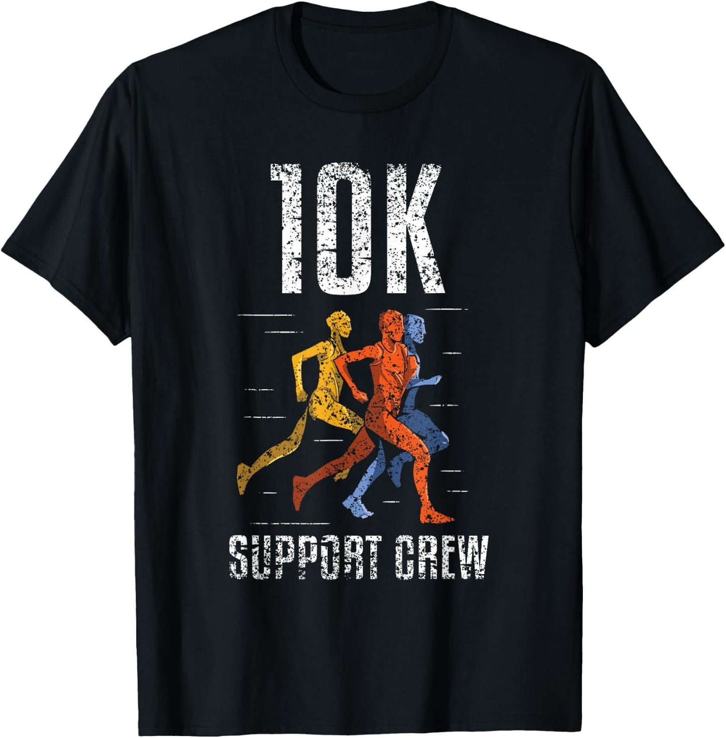 10K Support Crew Running Running Race Runner 10K T-Shirt - T-Shirt | Black
