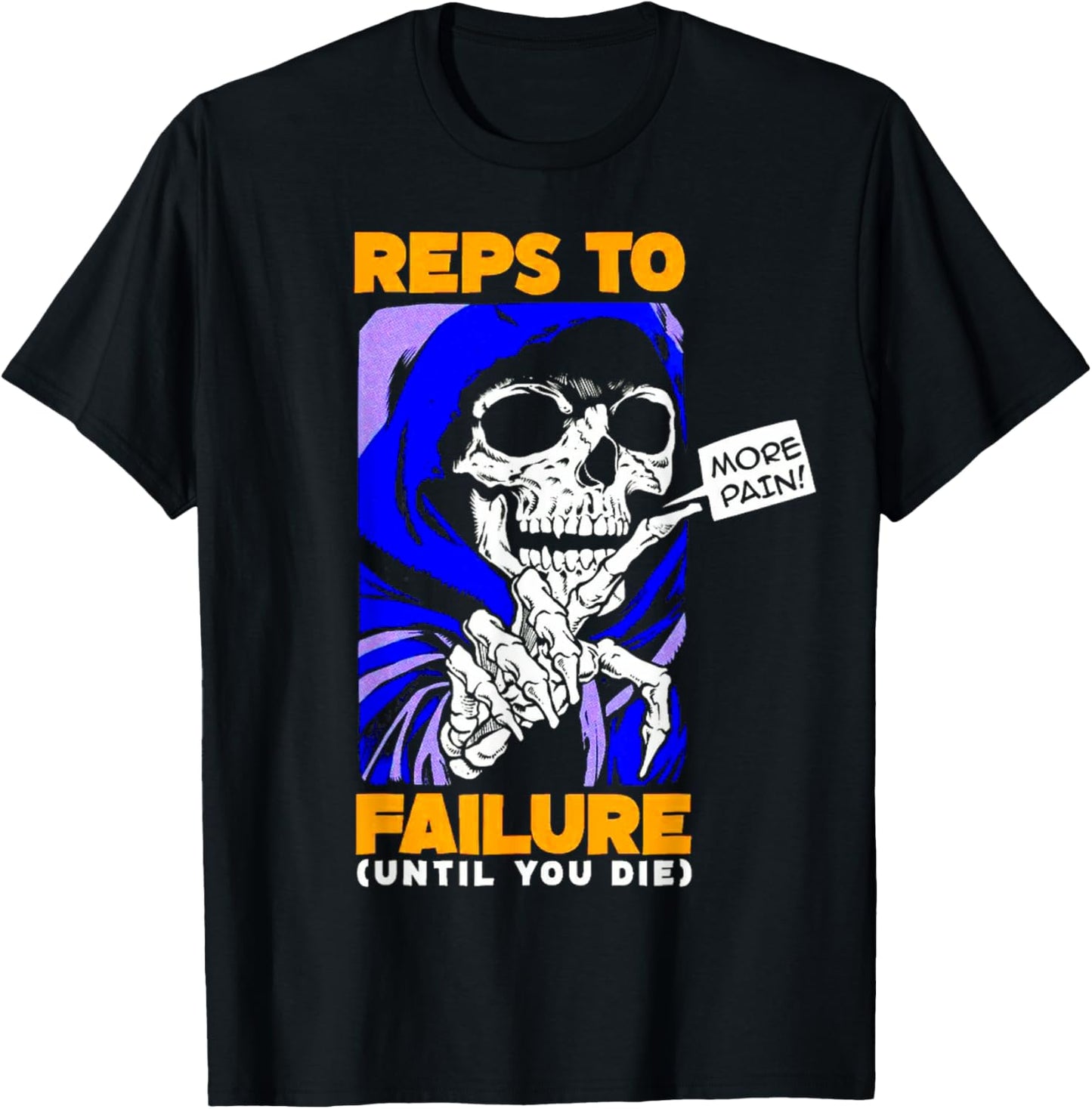 Funny Reps To Failure Weightlifting Bodybuilding Fitness Gym T-Shirt - T-Shirt | Black