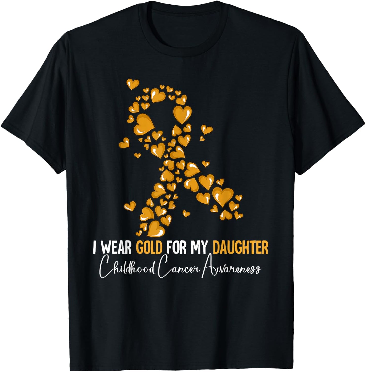 Daughter Childhood Cancer Awareness T-Shirt - T-Shirt | Black