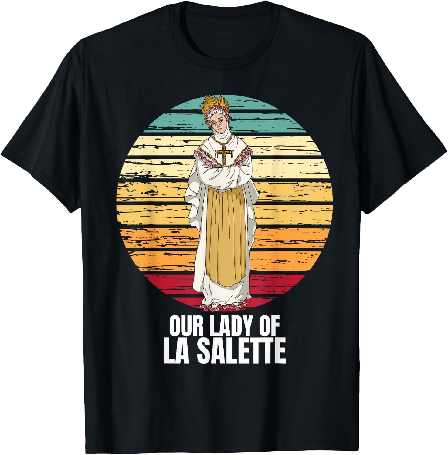 Our Lady Of La Salette Marian Catholic T-Shirt - T-Shirt | Black