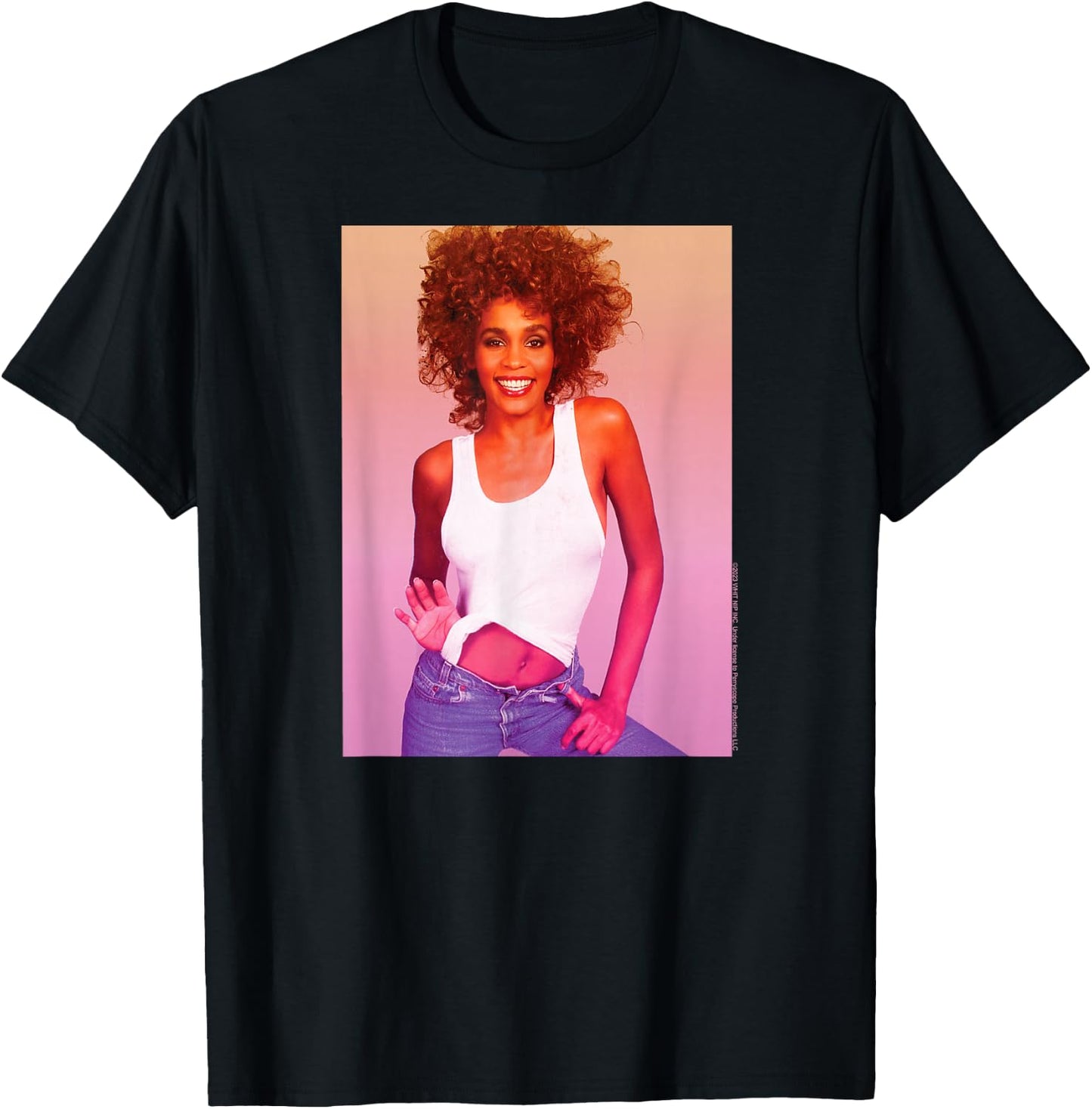 Whitney Houston - Gradient Photo T-Shirt - T-Shirt | Black