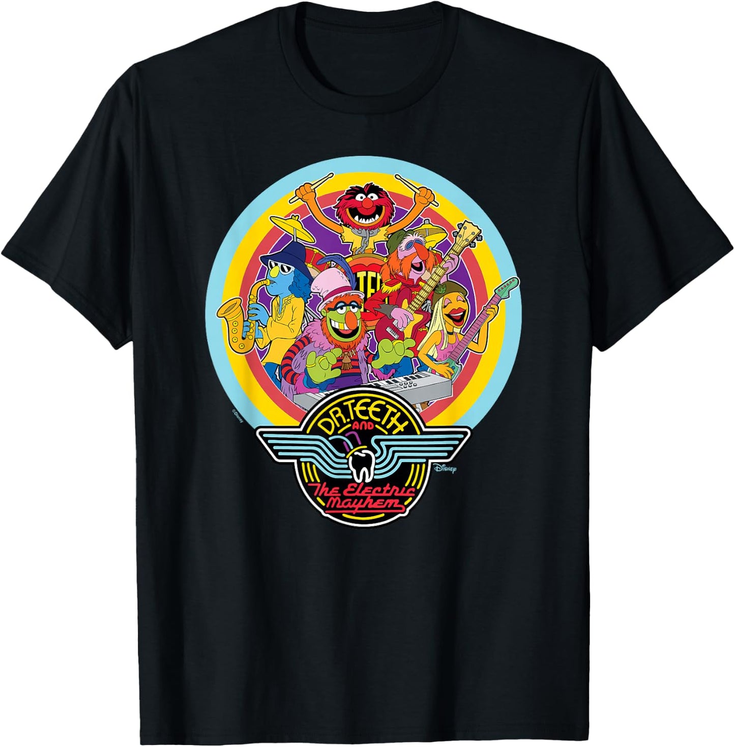 The Muppets - Dr. Teeth Badge T-Shirt - T-Shirt | Black