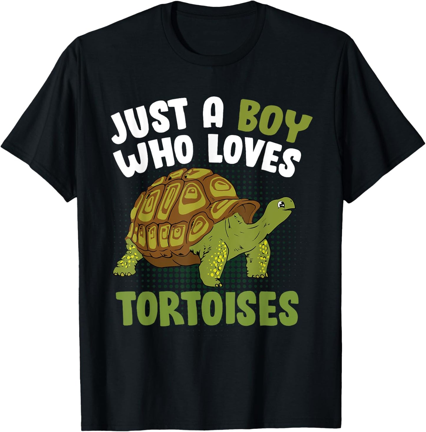 Just A Boy Who Loves Tortoises Men Reptile Turtle T-Shirt - T-Shirt | Black
