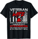 Veteran Wife My Husband Military Veteran American Vintage T-Shirt - T-Shirt | Black