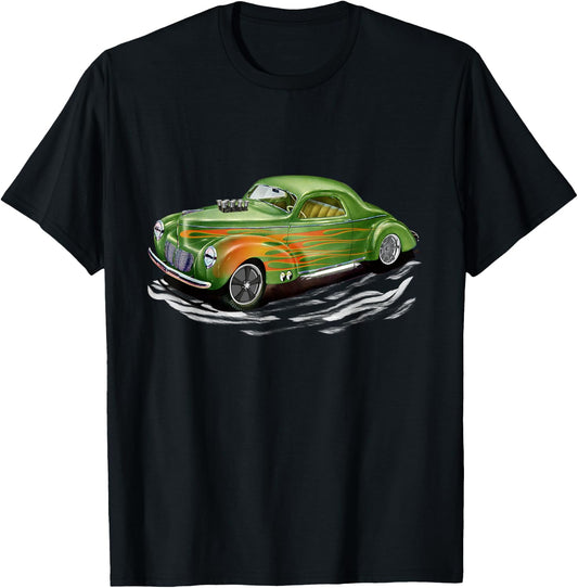 Gasser Hot Rod 1940 Willys Business Coupe Model T-Shirt - T-Shirt | Black