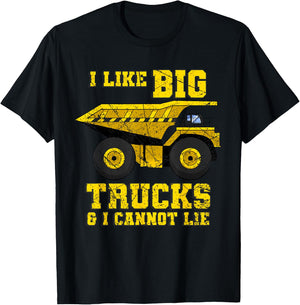 Construction Big Truck Excavator Building Site Cannot Lie T-Shirt - T-Shirt | Black