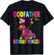 Dabbing Unicorn Afro Godfather of the Birthday Princess T-Shirt - T-Shirt | Black