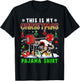 This Is My Christmas Pajama Shirt Santa Powerlifting Gym T-Shirt - T-Shirt | Black