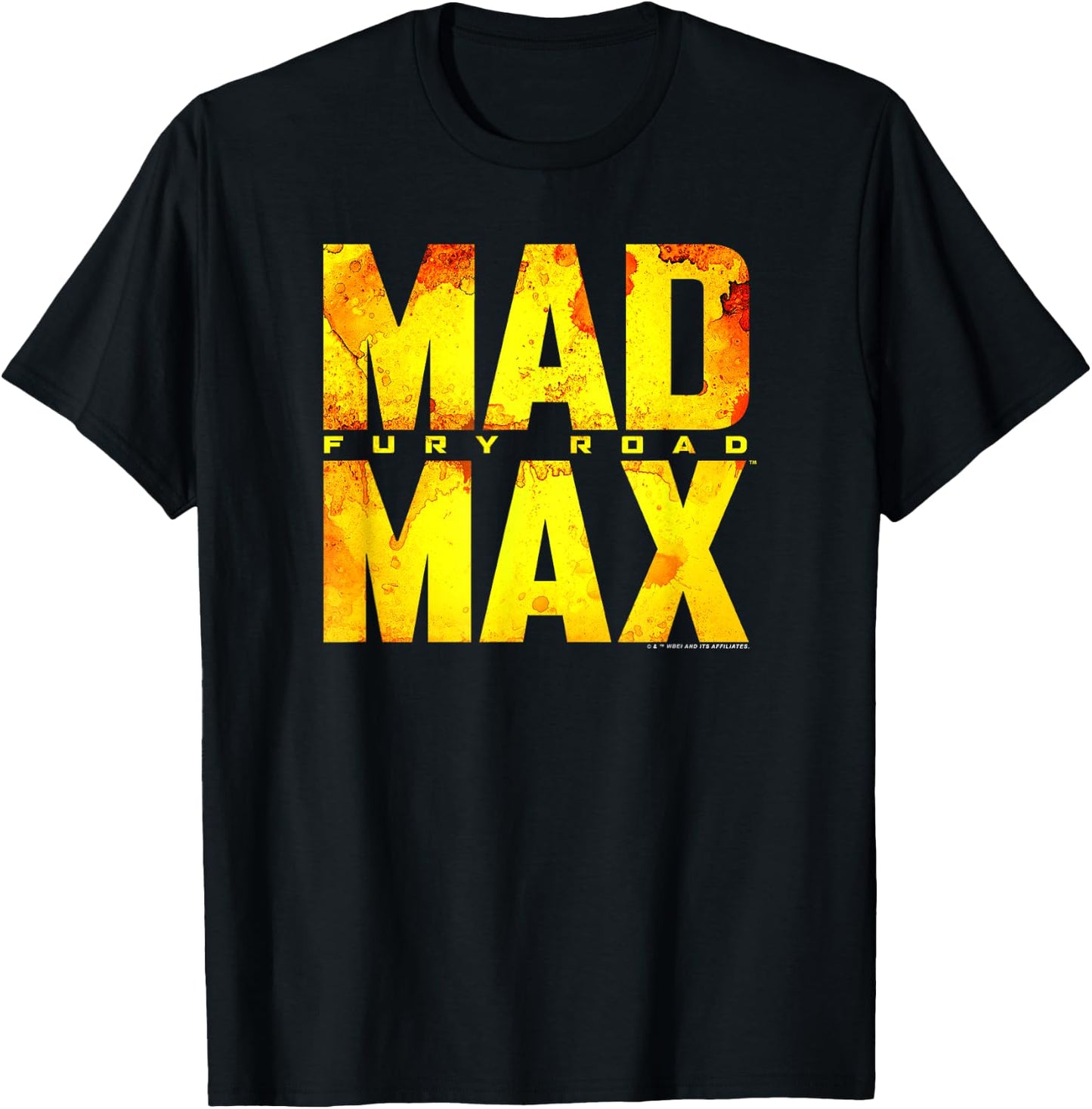 WB100 Mad Max Fury Road Bold Gold Stack Movie Logo T-Shirt - T-Shirt | Black
