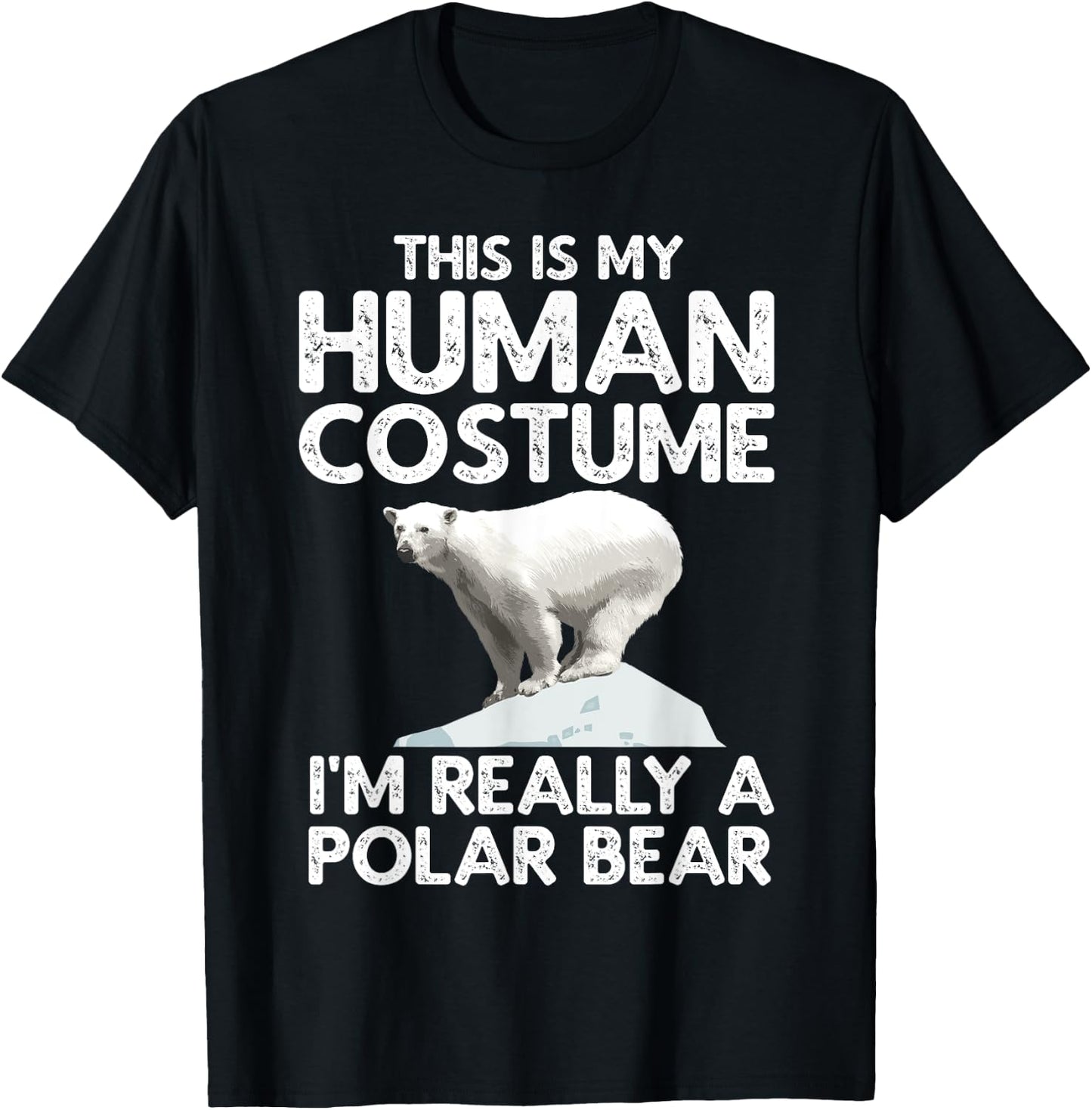 Cool Polar Bear Women Human Costume Animal Halloween T-Shirt - T-Shirt | Black