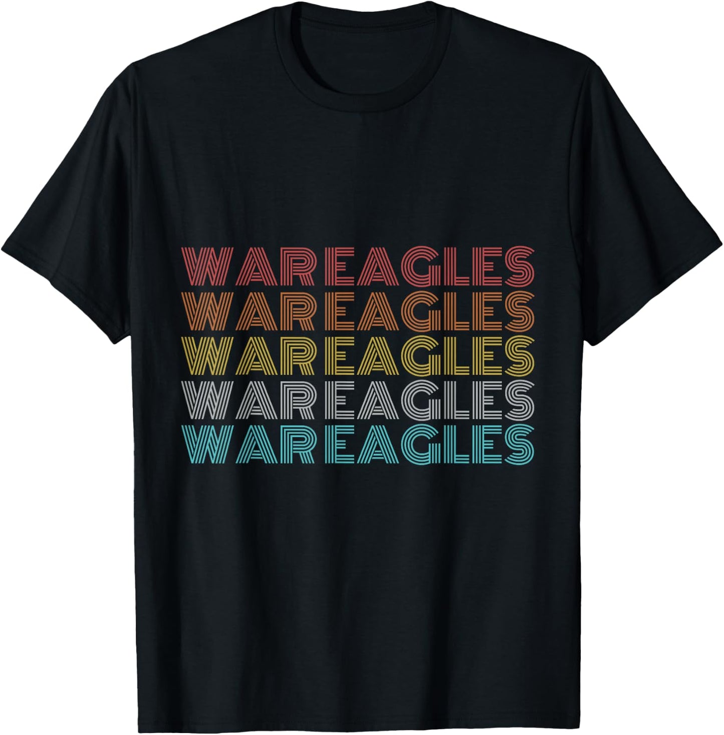 Retro Vintage War Eagles T-Shirt - T-Shirt | Black