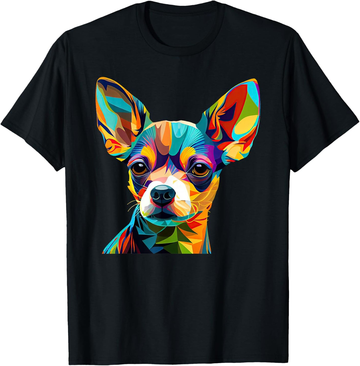 Chihuahua Lover Design Pop Art Cute Chihuahua T-Shirt - T-Shirt | Black