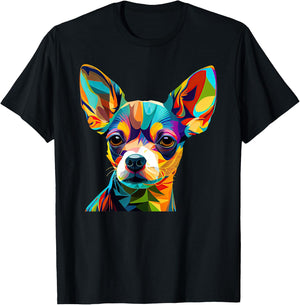 Chihuahua Lover Design Pop Art Cute Chihuahua T-Shirt - T-Shirt | Black