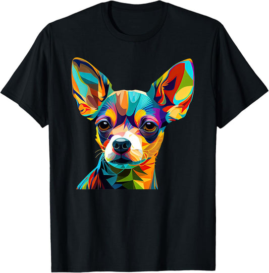 Chihuahua Lover Design Pop Art Cute Chihuahua T-Shirt - T-Shirt | Black