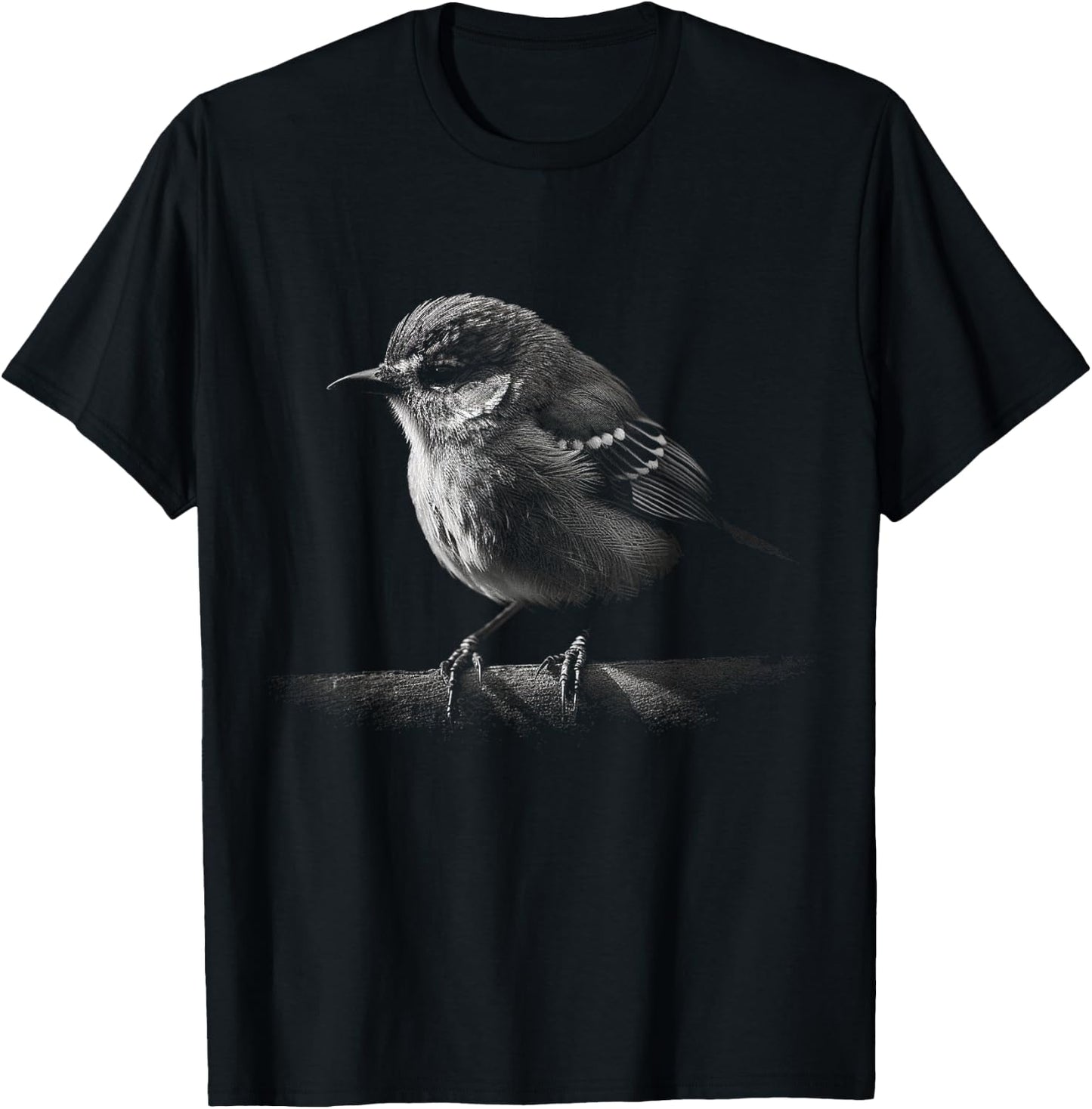 Bird Lover Artwork | Animal Motif Bird T-Shirt - T-Shirt | Black