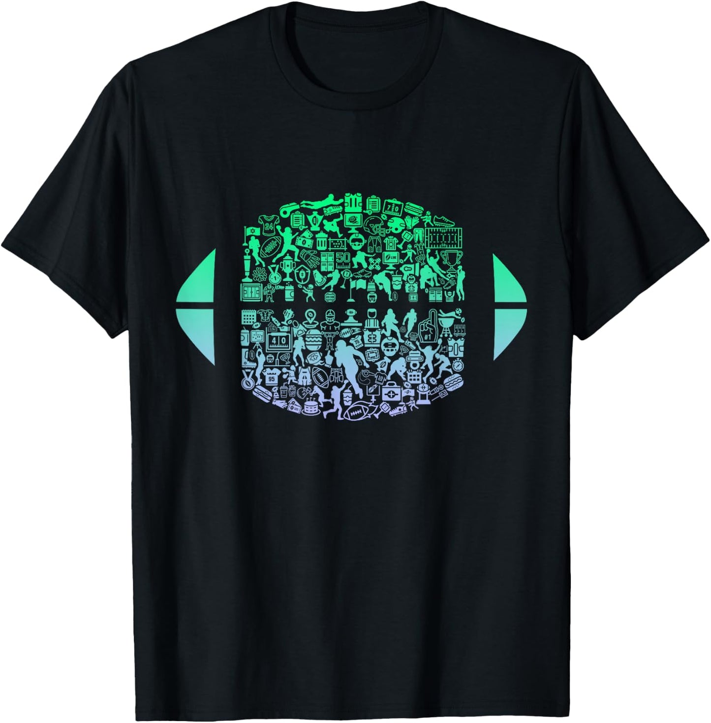Football Gear for Football Player | Fan Boys Youth Football T-Shirt - T-Shirt | Black
