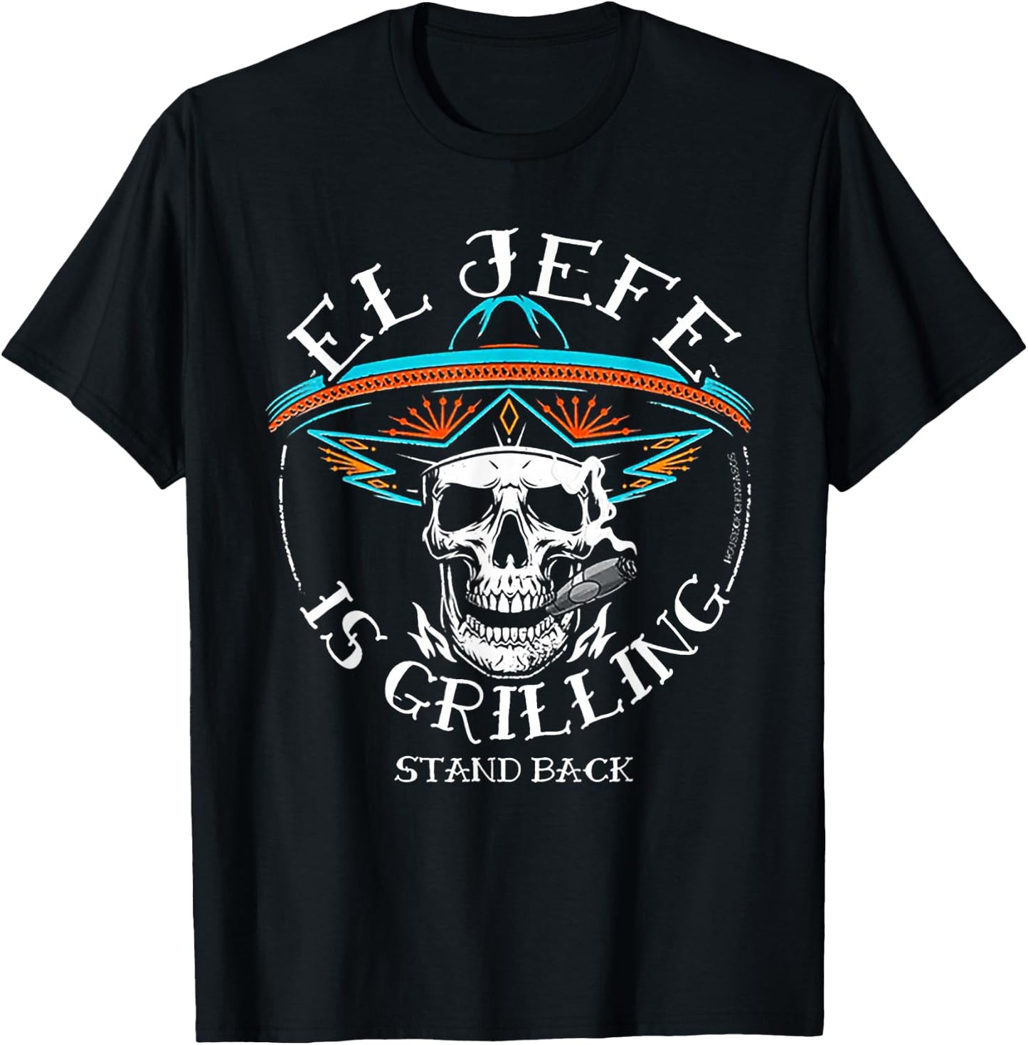 El Jefe Is Grilling T-Shirt - T-Shirt | Black