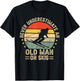 Never Underestimate An Old Man On Skis Funny Skiing Skier T-Shirt - T-Shirt | Black