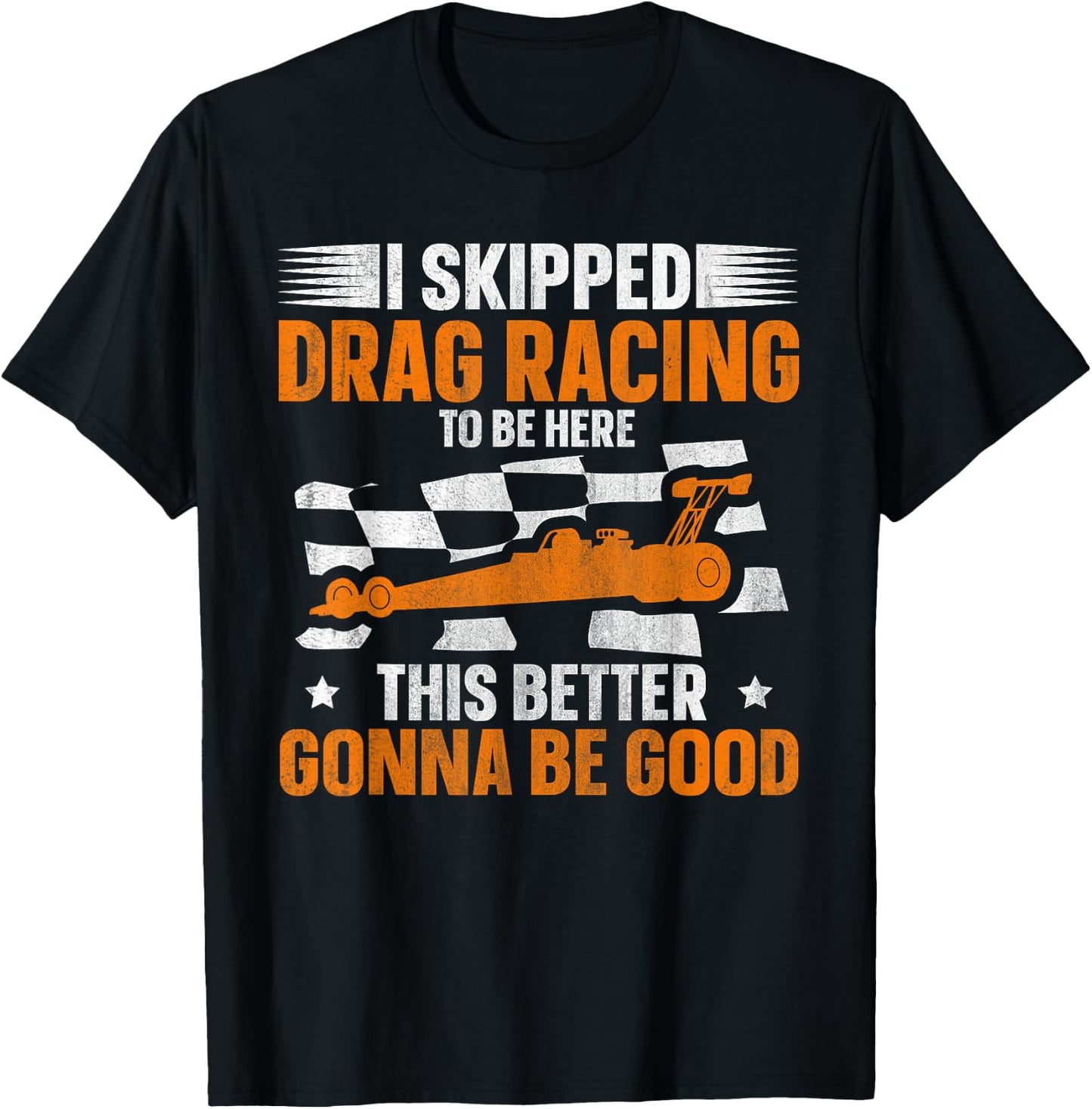 Drag Strip and Drag Racing Design for a Dragster T-Shirt - T-Shirt | Black